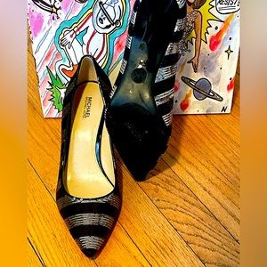 Black and silver sequined Michael Kors pumps. Brand new, never worn w/o box.